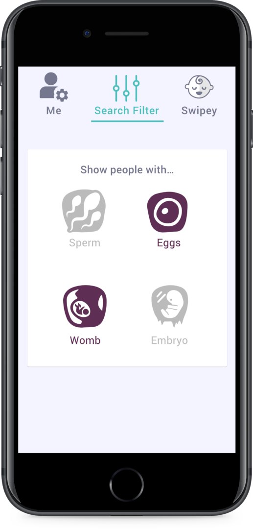 sperm-egg-surrogacy-search Search screen for sperm, eggs or surrogacy options